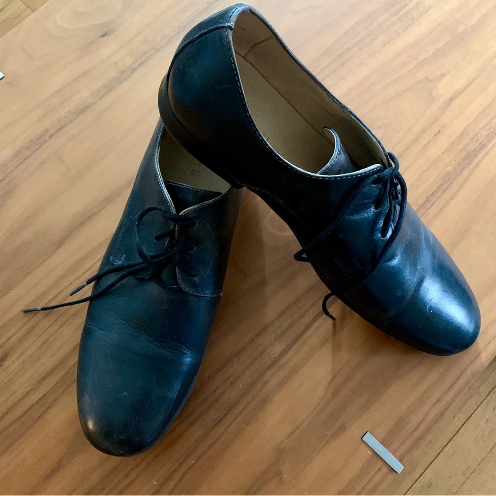 BED|STU Black Leather Oxford Shoes | Destressed | size 13 | Men’s - Picture 3 of 6